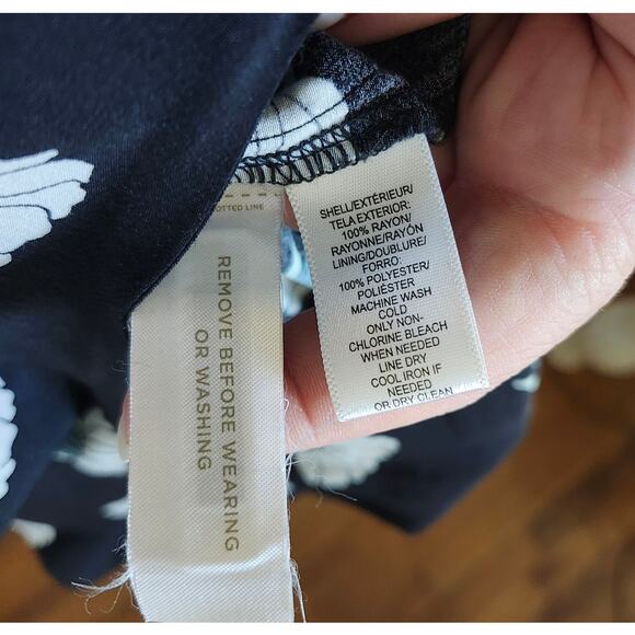 Ann Taylor Loft Sz 14 Jumpsuit Pants Romper Blue Lily Floral Overalls - Picture 7 of 11